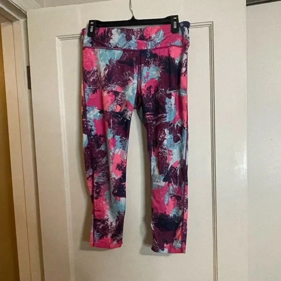 Nike Dri fit legging. Colorful! Size large - Picture 1 of 3